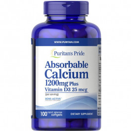   Puritan's Pride Витамины и минералы Puritan's Pride Absorbable Calcium with Vitamin D, 100 капсул