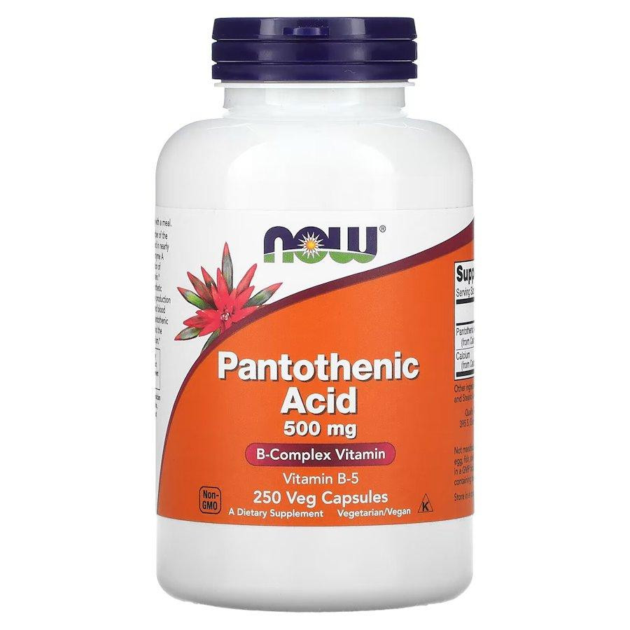 Now Пантотеновая кислота (Pantothenic acid) 500 мг 250 капсул (00488) - зображення 1