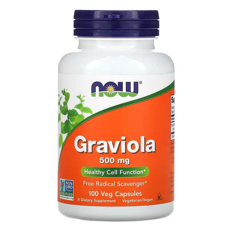 Now Foods Graviola 500 mg 100 caps (Гуанабана, Гравиола) - зображення 1