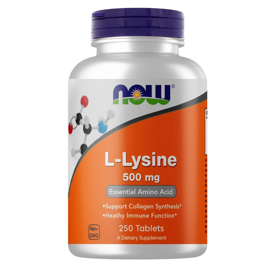 Now L-Lysine 500 mg Tablets 250 tabs - зображення 1