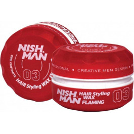 Nishman Воск Для Стилизации Волос  Hair Styling Wax 03 Flaming 150 мл (8681665066024)