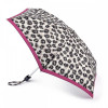 Fulton Міні парасолька жіноча біла з леопардовим принтом L501-039359 Tiny-2 - зображення 1