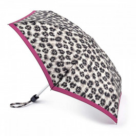 Fulton Міні парасолька жіноча біла з леопардовим принтом L501-039359 Tiny-2