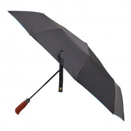 Monsen Автоматична парасолька жіноча чорна з блакитним  C1005ask-black