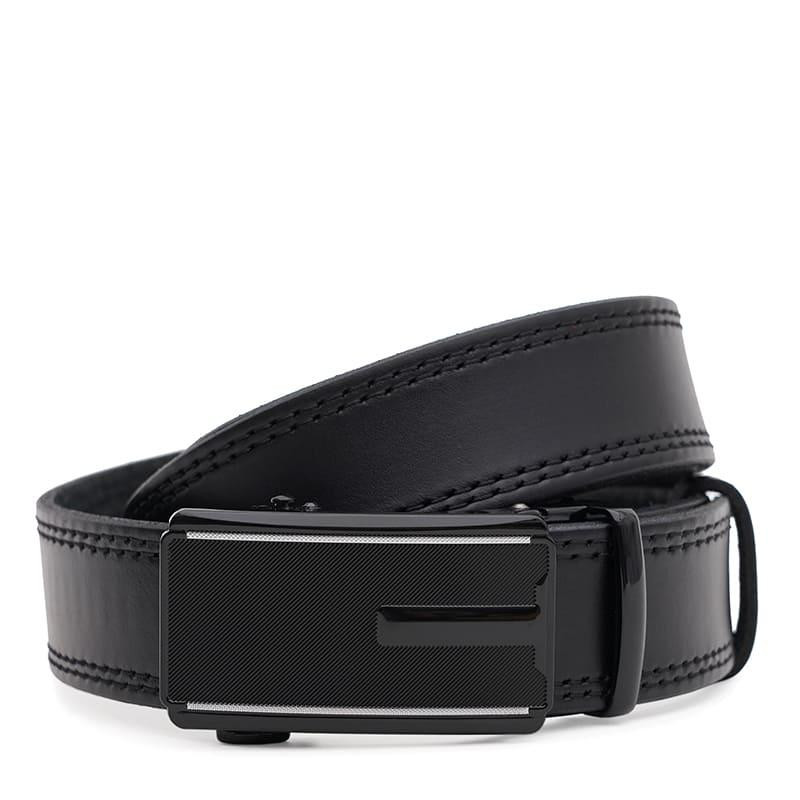 Borsa Leather Ремінь брючний чоловічий шкіряний чорний  115v1genav35-black - зображення 1