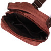 Vintage Сумка через плече чоловіча текстильна коричнева  22186 - зображення 4