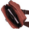 Vintage Сумка через плече чоловіча текстильна коричнева  22186 - зображення 5