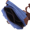 Vintage Сумка через плече чоловіча текстильна синя  22190 - зображення 4
