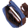 Vintage Сумка через плече чоловіча текстильна синя  22190 - зображення 5