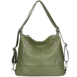 Bottega Carele Сумка-рюкзак жіноча шкіряна зелена  BC7170-verde