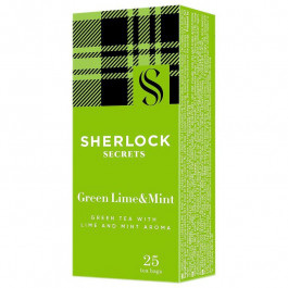 Sherlock Secrets Чай зелений  з лаймом та м'ятою, 1.8г х 25 шт. (4823118601725)
