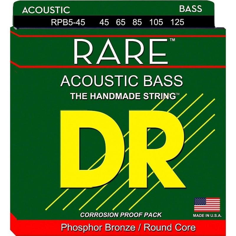 DR RPB5-45 Rare Phosphor Bronze 5 String Acoustic Bass Medium 45/125 - зображення 1