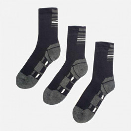 Rovix Набір шкарпеток махрових  MW3BG57CLN 3 пари 39-42 Чорно-сірий