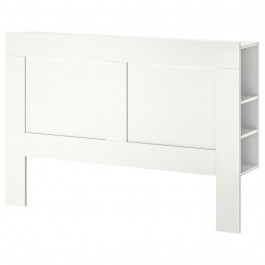 IKEA BRIMNES Изголовье кровати с полкой, белый, 186x28h111 (602.287.12)