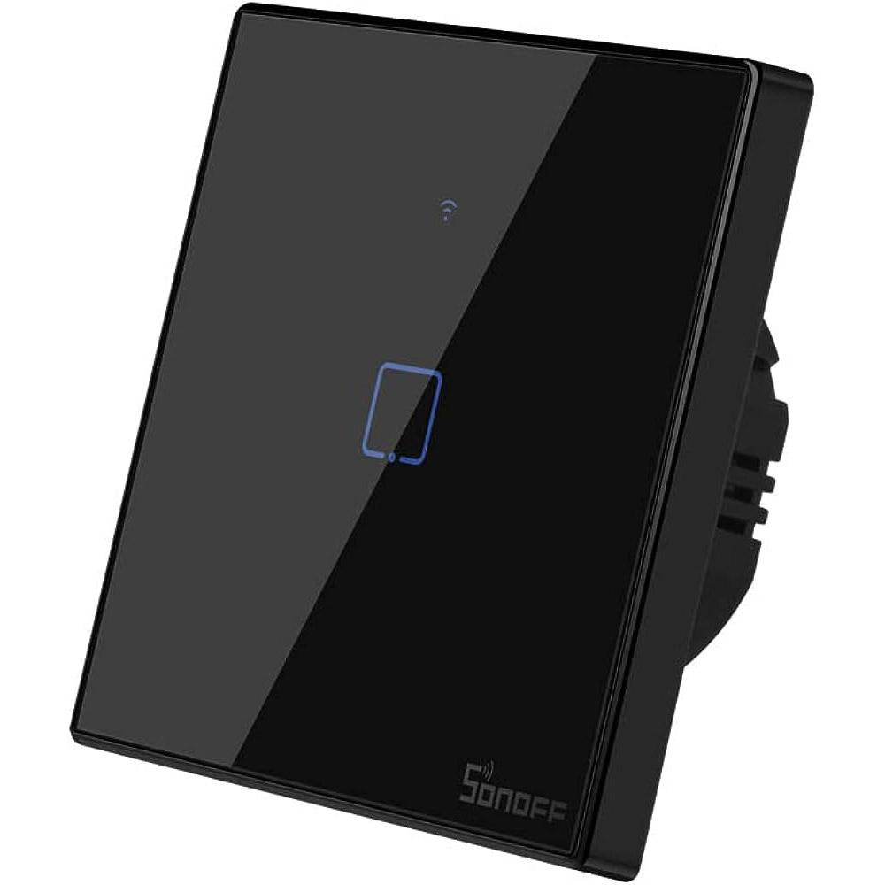 Sonoff Smart Wall Touch Switch Black w/neutral (T3EU1C-TX) - зображення 1