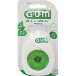 Sunstar GUM Зубная нить  Butlerweave Mint Waxed Вощеная 55 м Мятная (0070942018555)