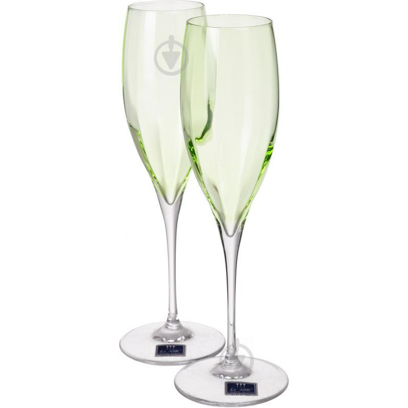 Vema Набор бокалов для шампанского Monalisa Allegria Green 260 мл 6 шт. (99001680) - зображення 1
