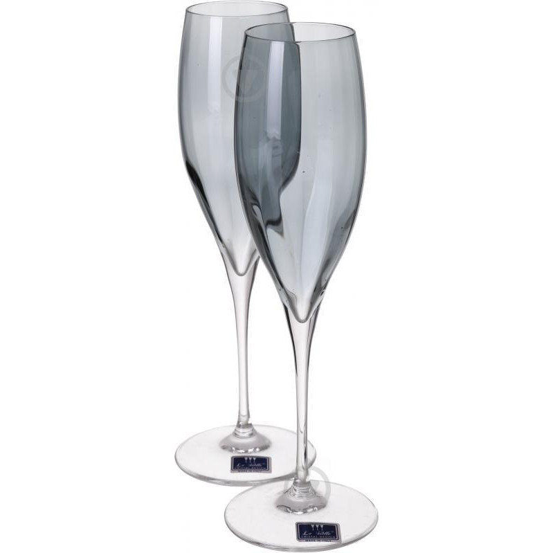 Vema Набор бокалов для шампанского Monalisa Allegria Smoke 260 мл 6 шт. (99001628) - зображення 1