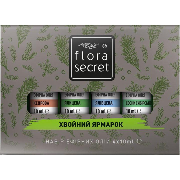Flora Secret Набор эфирных масел для сауны Хвойный 4х10 мл (4820174890308) - зображення 1