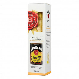 Jim Beam Міцний лікер  Honey 0,7 л 32,5% + 1 склянка Хайбол (5060045592781)