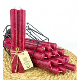 Plamis Свічки столові із пальмового воску  Рубіновий 16 шт (S-22200/16-18)