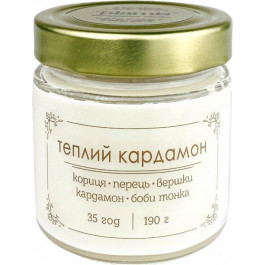 Plamis Свічка ароматична соєва  Теплий кардамон 190 г 35 годин (AB-200-49)