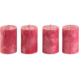 CandlesBio Набір свічок  Palm wax з пальмового воску 4 шт Червоні (WP 05 70/100_4)