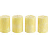 CandlesBio Набір свічок  Palm wax з пальмового воску 4 шт Жовті (WP 03 70/100_4) - зображення 1