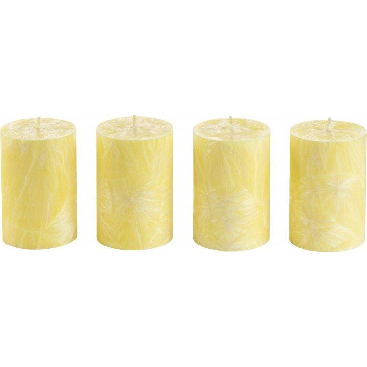 CandlesBio Набір свічок  Palm wax з пальмового воску 4 шт Жовті (WP 03 70/100_4) - зображення 1