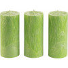 CandlesBio Набір свічок  Palm wax із пальмового воску 3 шт Лайм (WP 02 70/150_3) - зображення 1