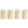 CandlesBio Набір свічок  Palm wax із пальмового воску 4 шт Шампань (WP 08 70/100_4) - зображення 1