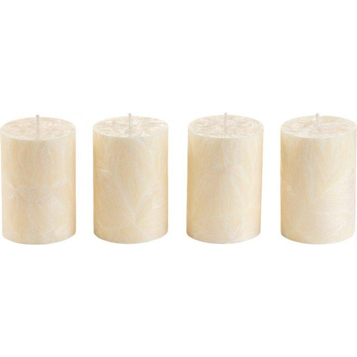 CandlesBio Набір свічок  Palm wax із пальмового воску 4 шт Шампань (WP 08 70/100_4) - зображення 1