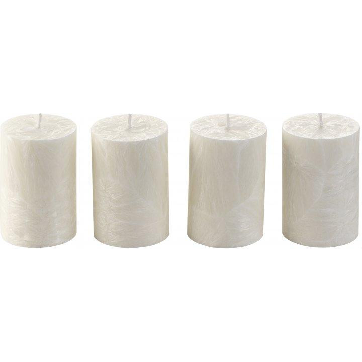 CandlesBio Набір свічок  Palm wax із пальмового воску 4 шт Білі (WP 00 70/100_4) - зображення 1
