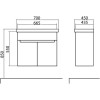 Аква Родос Омега консольная 70 с умывальником Frame (АР000040333) - зображення 5
