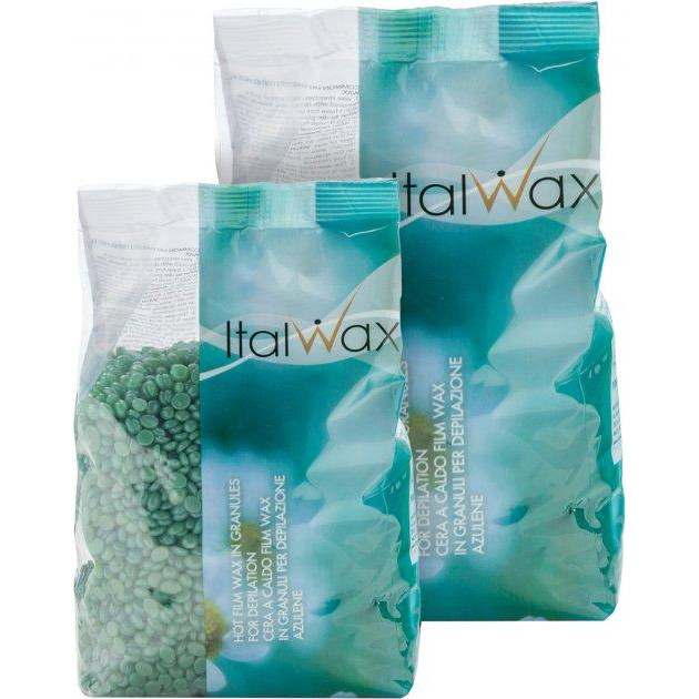 ItalWax Пленочный воск для депиляции  Азулен в гранулах 500 г (8032835163195) - зображення 1