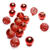 ColorWay Набор елочных шаров Merry Christmas mix 8 см 16 шт Red (CW-MCB816RED) - зображення 1