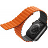 Uniq Ремінець  REVIX MAGNETIC Charcoal (Grey/Orange) для Apple Watch 45/44/42mm - зображення 1