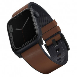 Uniq Ремінець Apple Watch Strap 49/45/44/42 mm  Straden Waterproof Leather Hybrid Toffee (Brown)