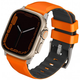 Uniq Ремінець Apple Watch 49/45/44/42mm  Linus Airosoft Cilicone (Volt orange)