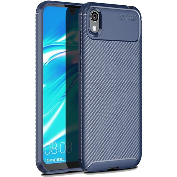 iPaky Carbon Fiber Series/Soft TPU Case Huawei Honor 8S Blue - зображення 1