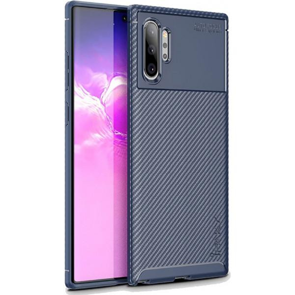 iPaky Carbon Fiber Series Samsung N975 Galaxy Note 10+ Navy Blue - зображення 1