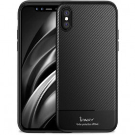iPaky Carbon Fiber TPU Case iPhone X Black