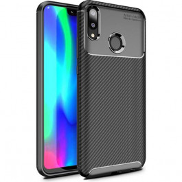   iPaky Carbon Fiber Soft TPU Case Huawei Y9 2019 Black