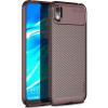 iPaky Carbon Fiber Series/Soft TPU Case Huawei Honor 8S Brown - зображення 1