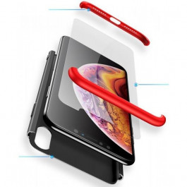 GKK 3 in 1 Hard PC Case Apple iPhone XS Red/Black