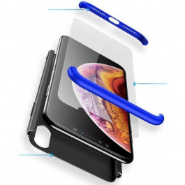 GKK 3 in 1 Hard PC Case Apple iPhone XS Max Blue/Black