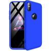 GKK 3 in 1 Hard PC Case Apple iPhone XS Blue - зображення 1