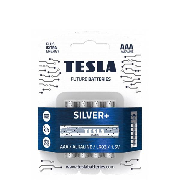 TESLA BATTERIES AAA bat Alkaline 4шт Silver+ 8594183392363 - зображення 1