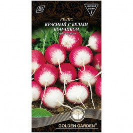 Golden Garden Редис червоний  з білим кінчиком, 3 г