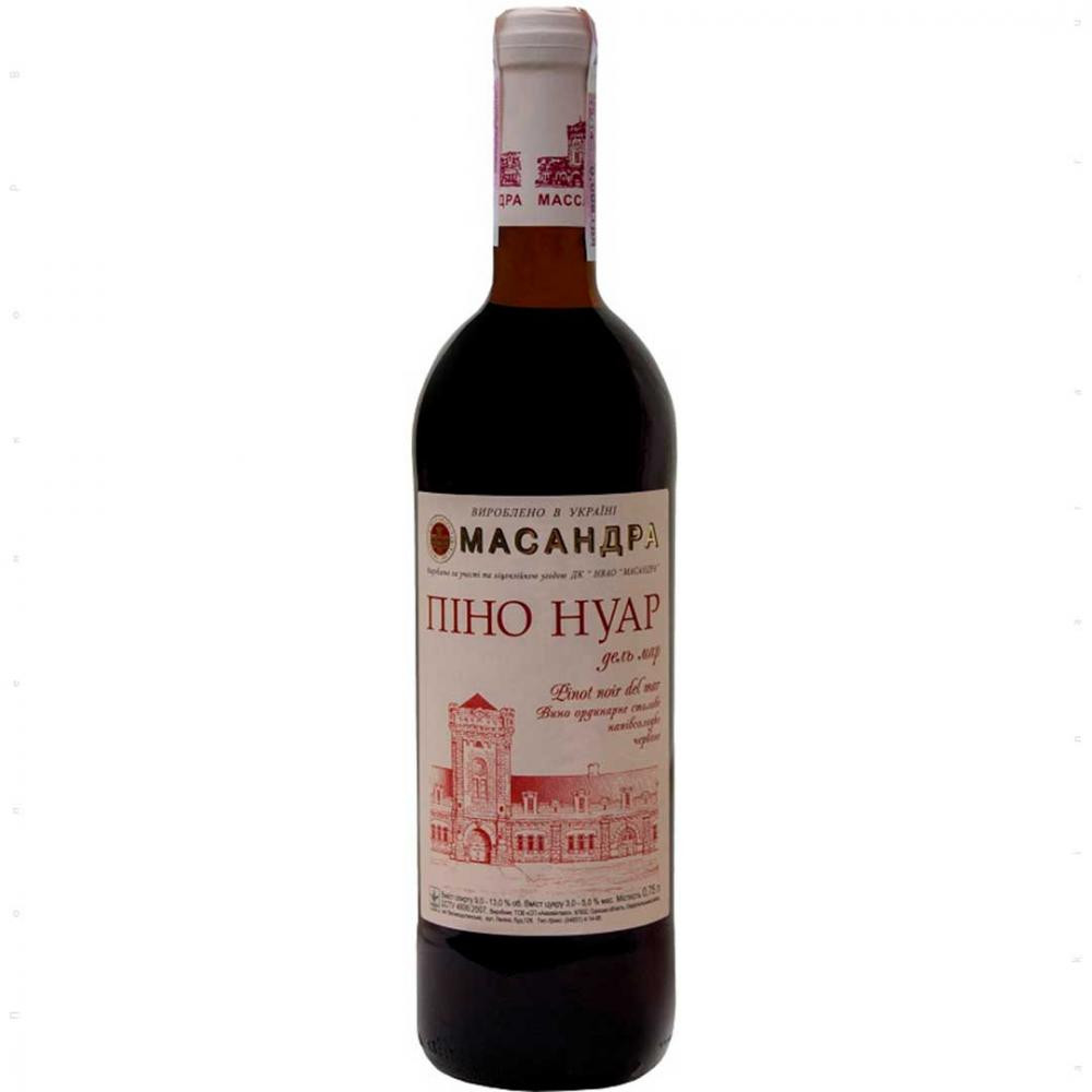 Массандра Вино  Піно Нуар Дель Мар червоне напівсолодке 0,75л 9-13% (4820013375607) - зображення 1